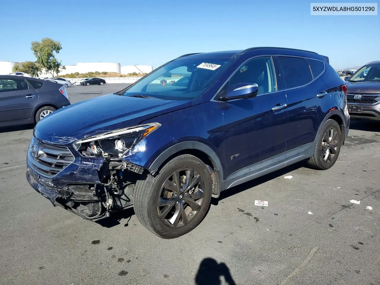 HYUNDAI SANTA FE 2017, VIN 5XYZWDLA8HG501290
