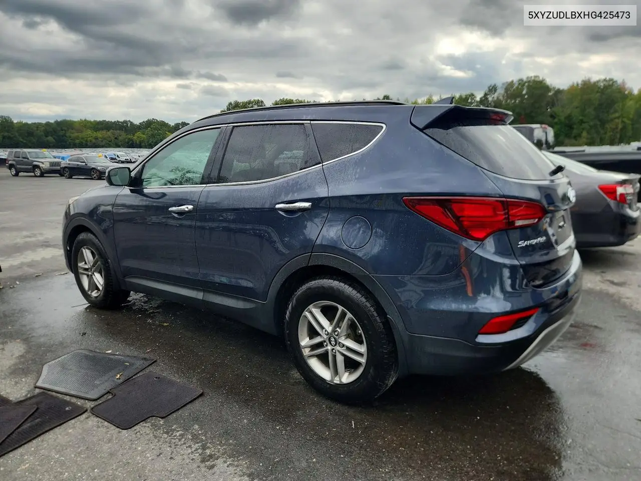 2017 HYUNDAI SANTA FE VIN 5XYZUDLBXHG425473 — фото 2