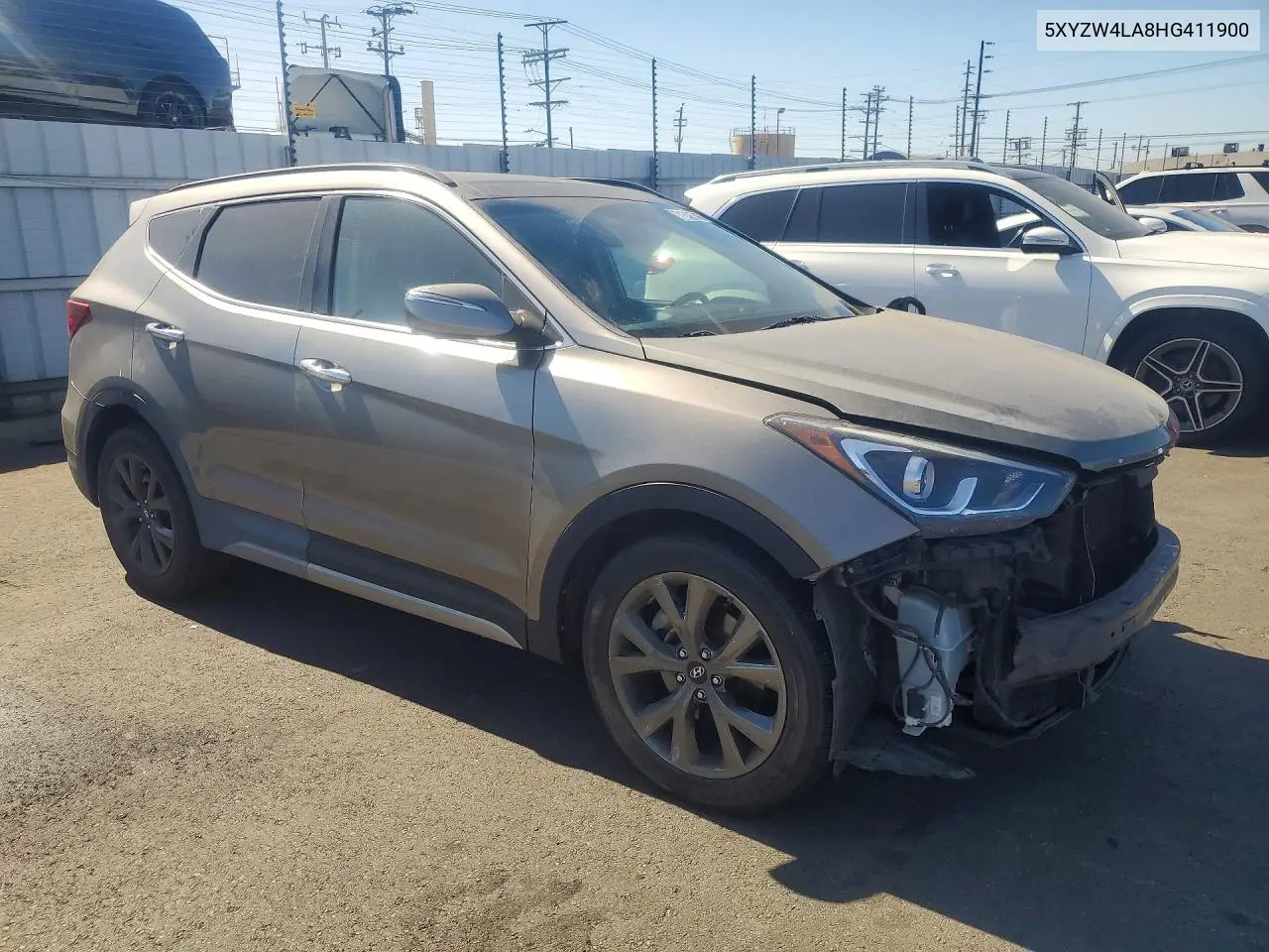 2017 HYUNDAI SANTA FE VIN 5XYZW4LA8HG411900 — фото 4