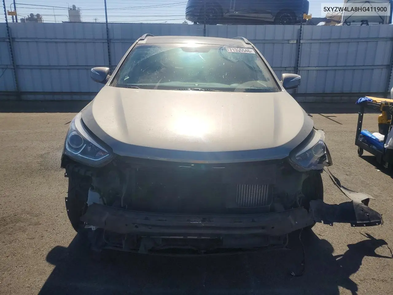2017 HYUNDAI SANTA FE VIN 5XYZW4LA8HG411900 — фото 5