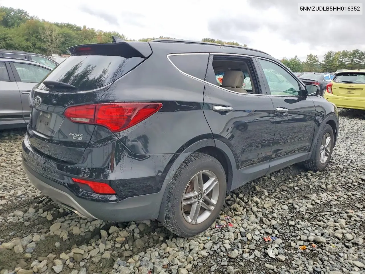 2017 HYUNDAI SANTA FE VIN 5NMZUDLB5HH016352 — фото 3