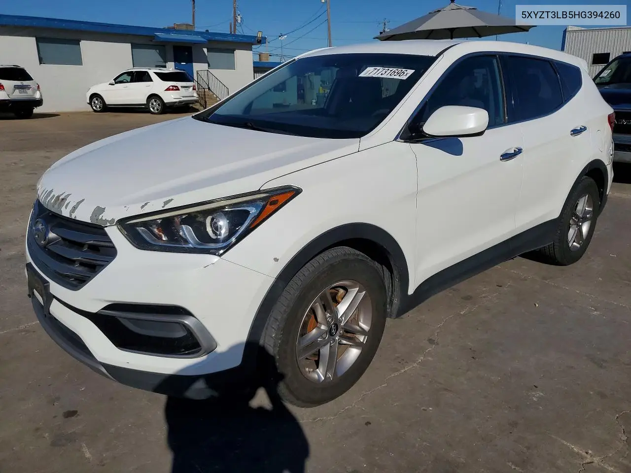 HYUNDAI SANTA FE 2017, VIN 5XYZT3LB5HG394260