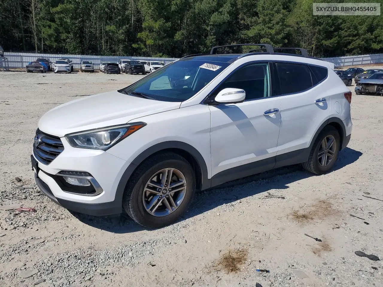 HYUNDAI SANTA FE 2017, VIN 5XYZU3LB8HG455405