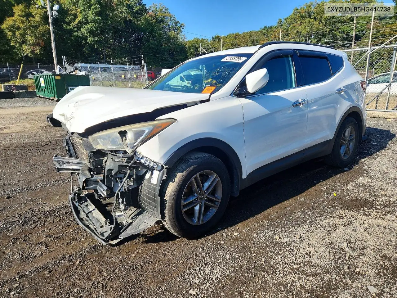 HYUNDAI SANTA FE 2017, VIN 5XYZUDLB5HG444738