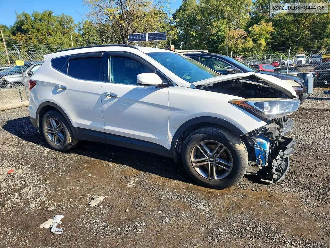 2017 HYUNDAI SANTA FE VIN 5XYZUDLB5HG444738 — фото 4