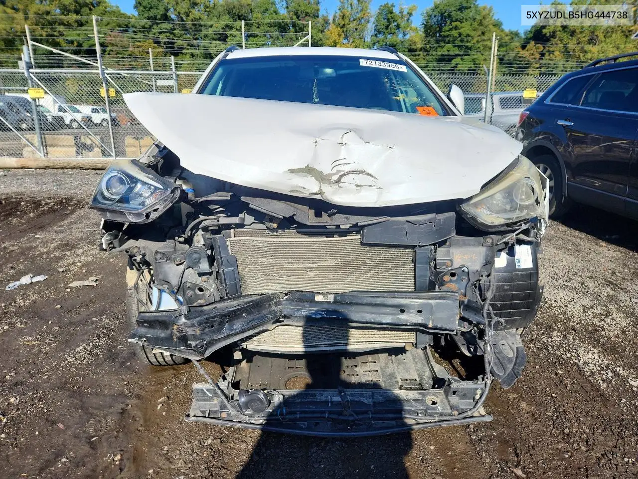 2017 HYUNDAI SANTA FE VIN 5XYZUDLB5HG444738 — фото 5