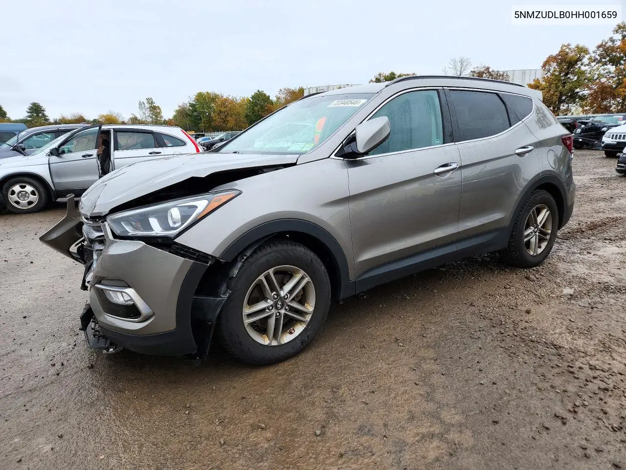 HYUNDAI SANTA FE 2017, VIN 5NMZUDLB0HH001659