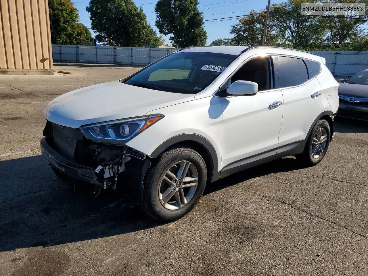 HYUNDAI SANTA FE 2017, VIN 5NMZUDLB5HH033863