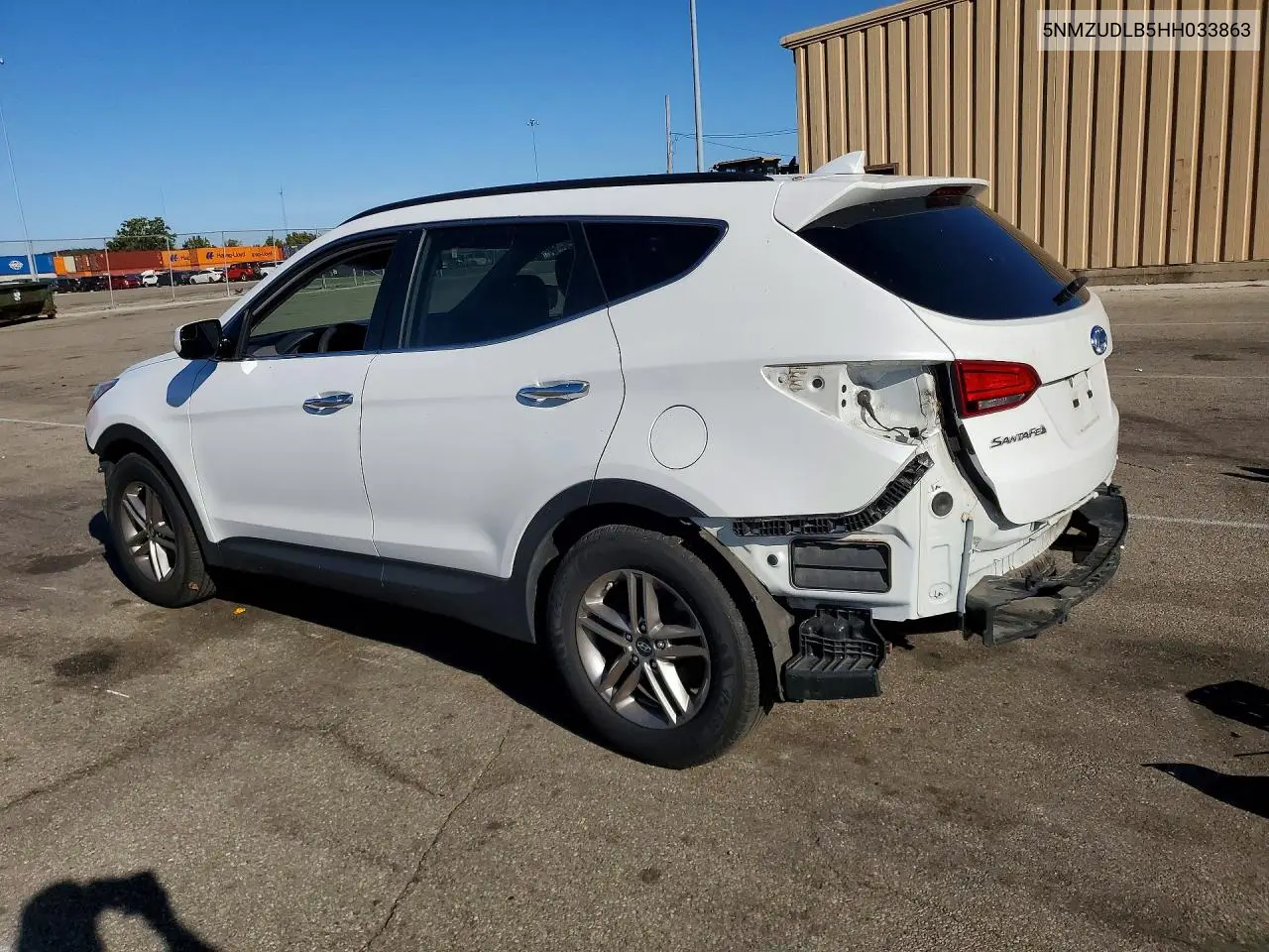 2017 HYUNDAI SANTA FE VIN 5NMZUDLB5HH033863 — фото 2