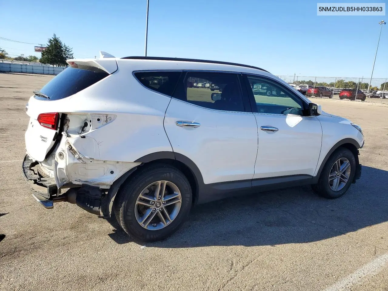 2017 HYUNDAI SANTA FE VIN 5NMZUDLB5HH033863 — фото 3