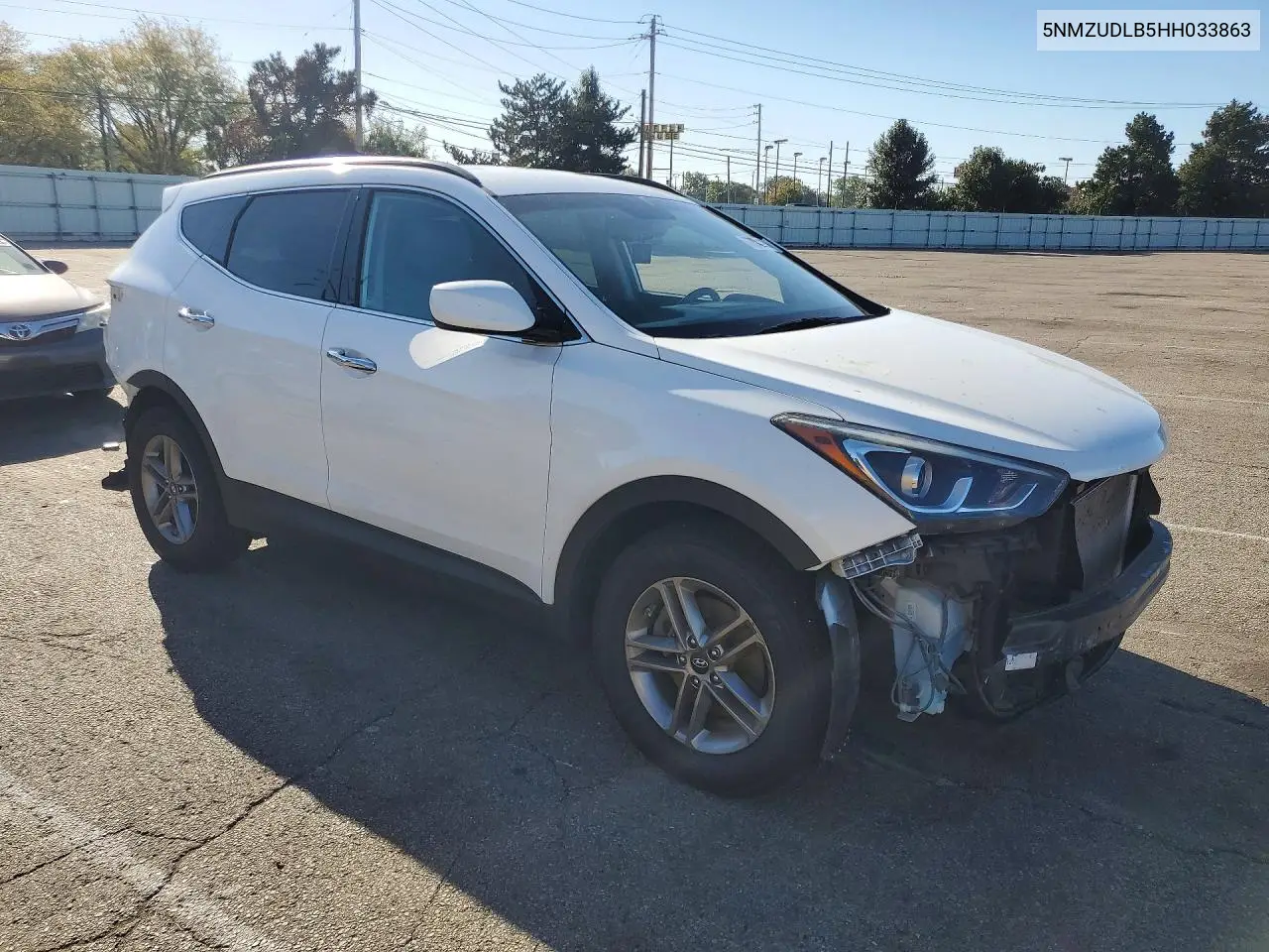 2017 HYUNDAI SANTA FE VIN 5NMZUDLB5HH033863 — фото 4