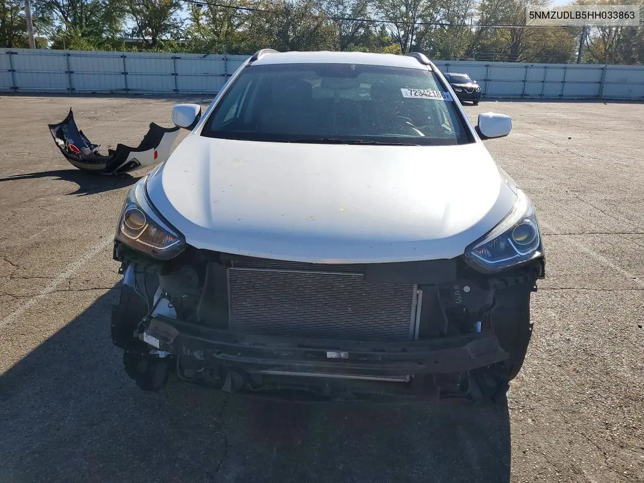 2017 HYUNDAI SANTA FE VIN 5NMZUDLB5HH033863 — фото 5