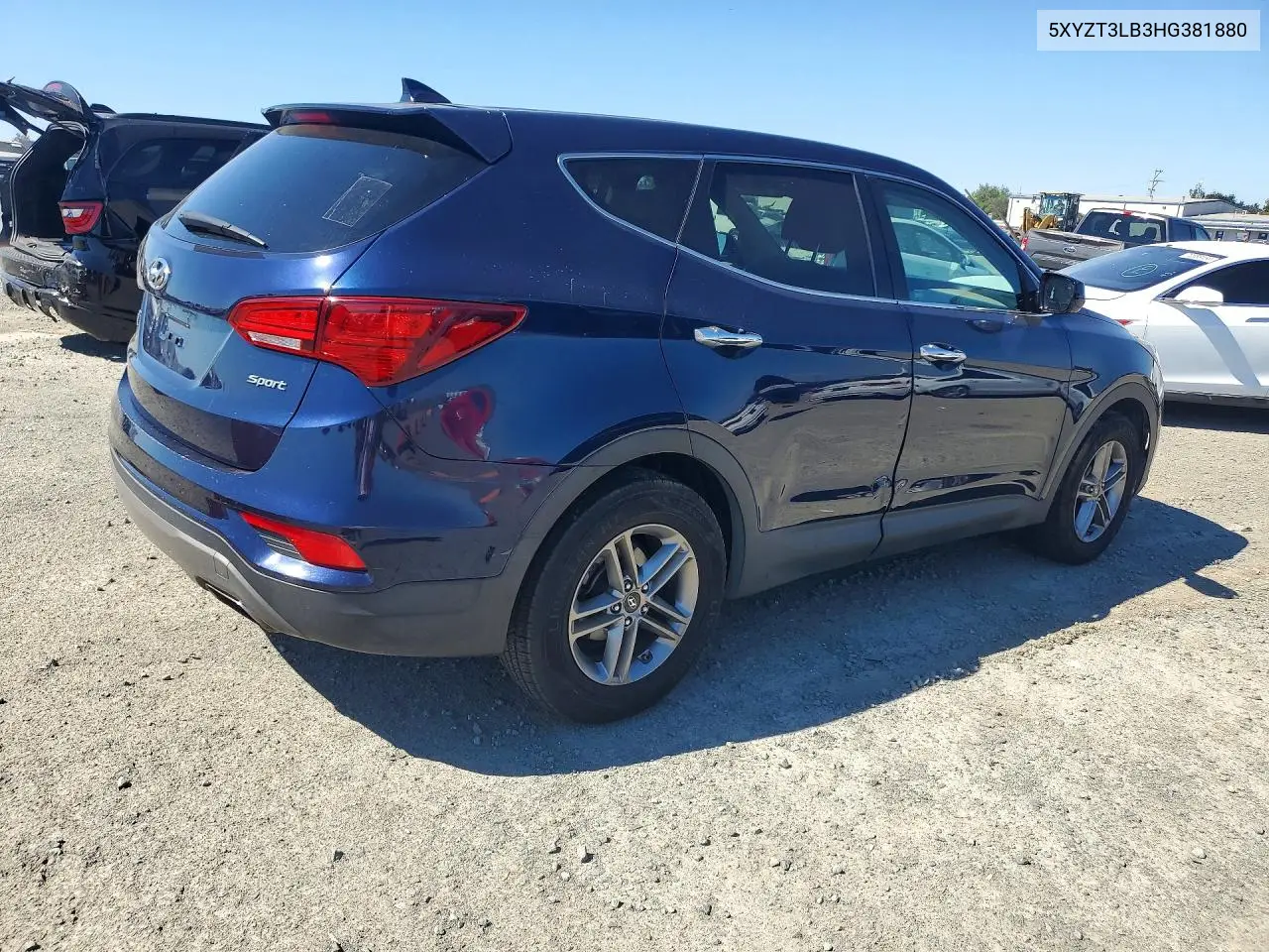 2017 HYUNDAI SANTA FE VIN 5XYZT3LB3HG381880 — фото 3