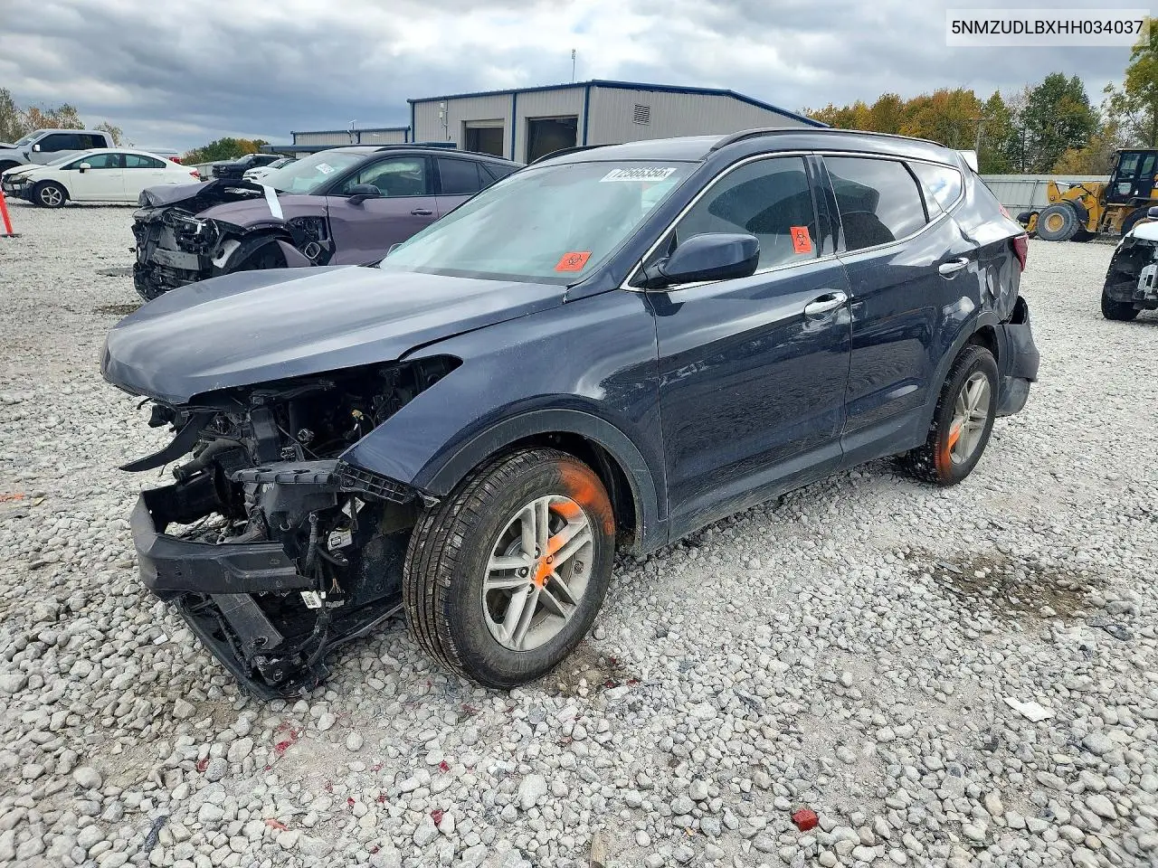 HYUNDAI SANTA FE 2017, VIN 5NMZUDLBXHH034037