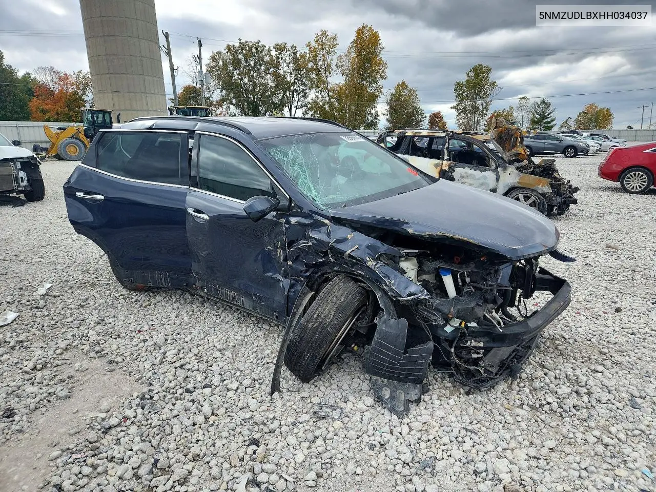 2017 HYUNDAI SANTA FE VIN 5NMZUDLBXHH034037 — фото 4
