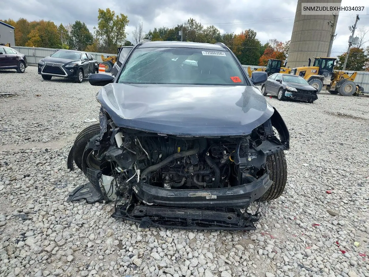 2017 HYUNDAI SANTA FE VIN 5NMZUDLBXHH034037 — фото 5