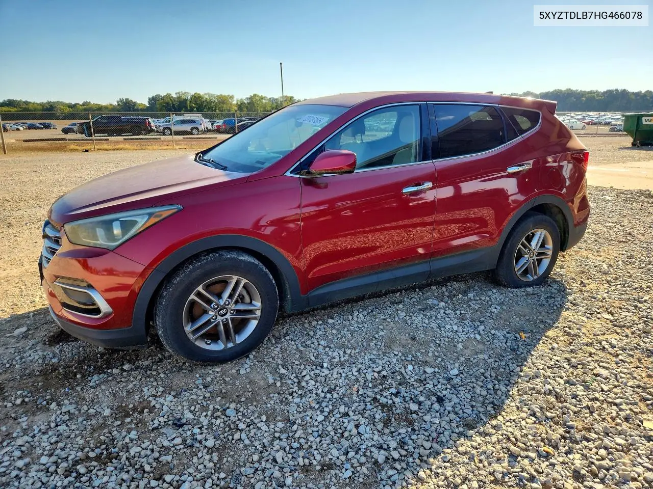 HYUNDAI SANTA FE 2017, VIN 5XYZTDLB7HG466078