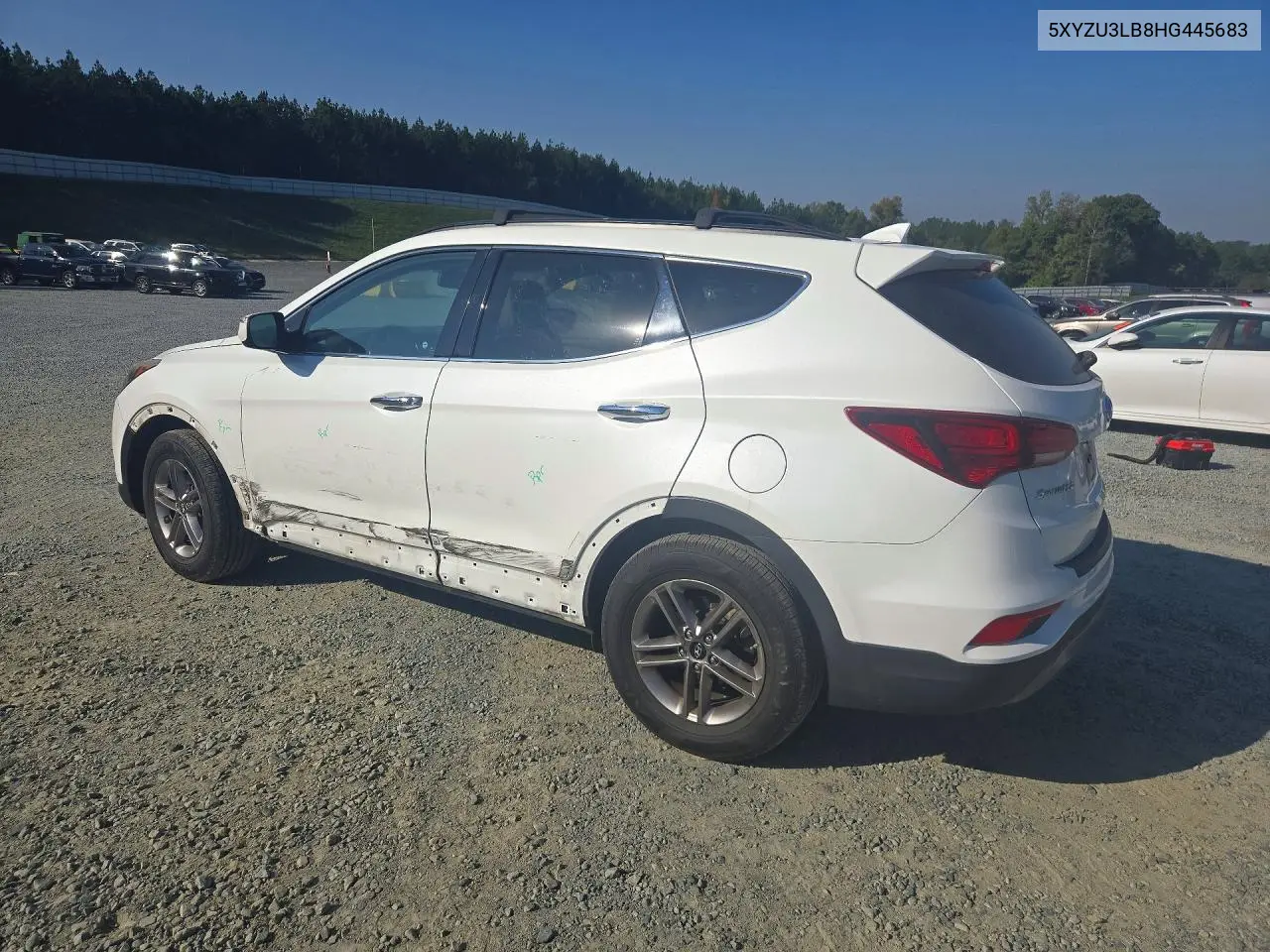 2017 HYUNDAI SANTA FE VIN 5XYZU3LB8HG445683 — фото 2