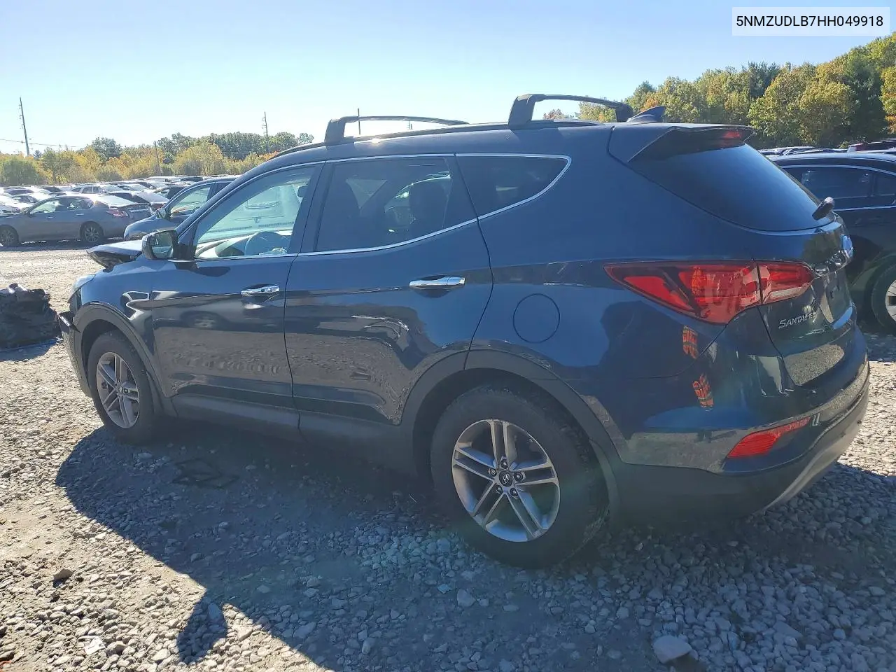 2017 HYUNDAI SANTA FE VIN 5NMZUDLB7HH049918 — фото 2