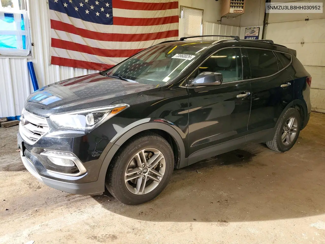 HYUNDAI SANTA FE 2017, VIN 5NMZU3LB8HH030952