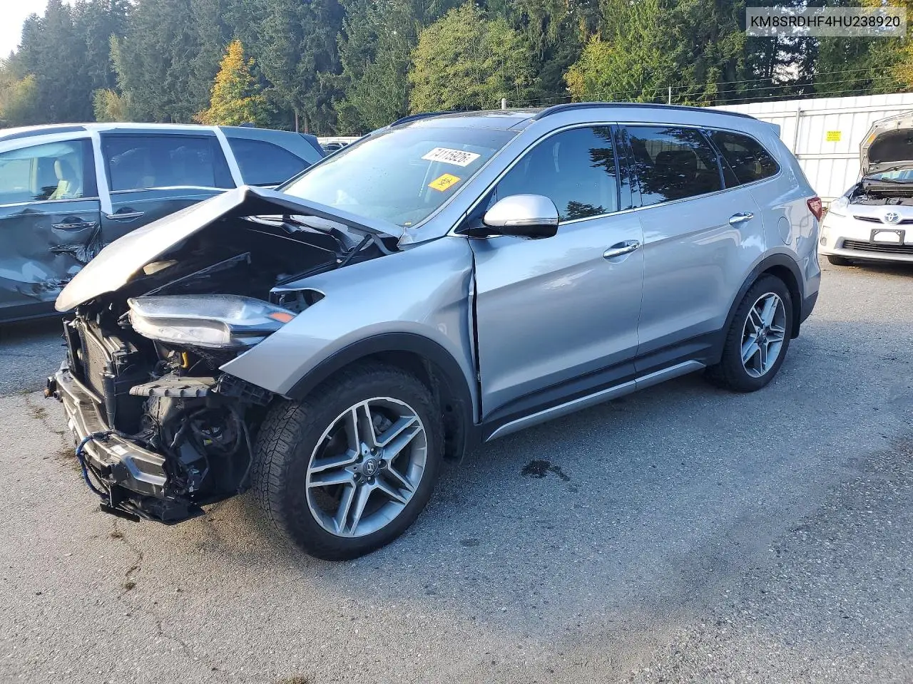 HYUNDAI SANTA FE 2017, VIN KM8SRDHF4HU238920