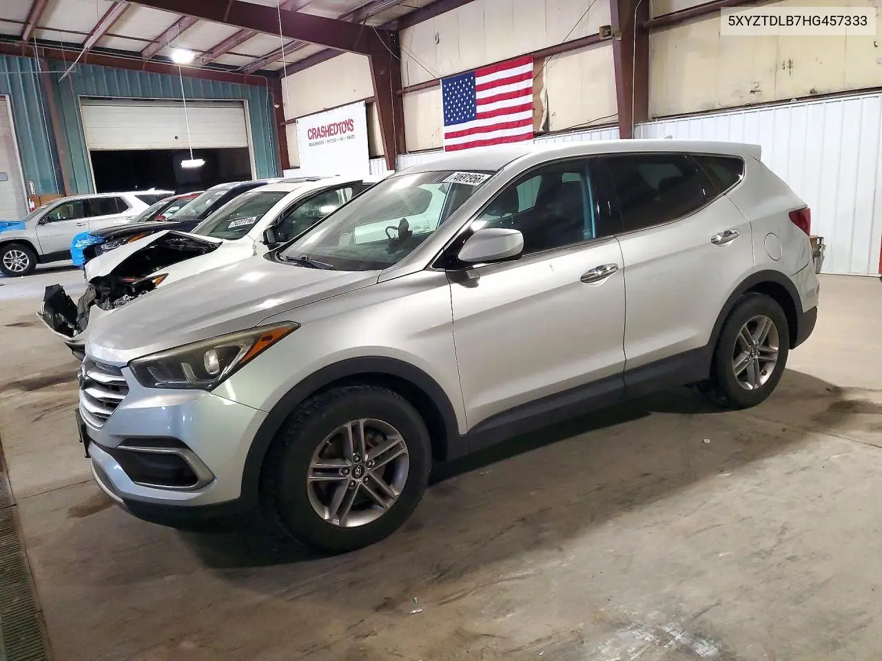 HYUNDAI SANTA FE 2017, VIN 5XYZTDLB7HG457333