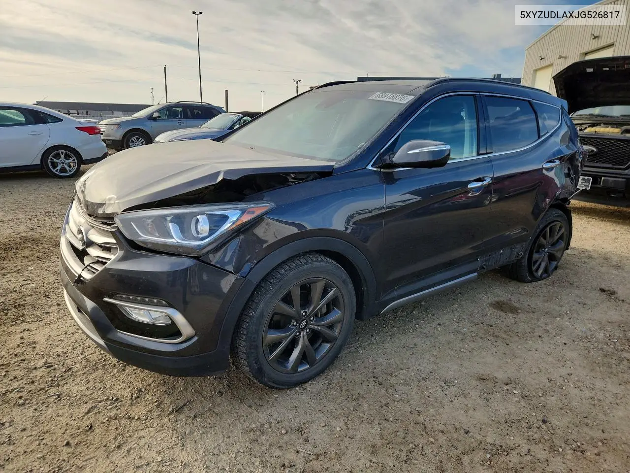 HYUNDAI SANTA FE 2018, VIN 5XYZUDLAXJG526817
