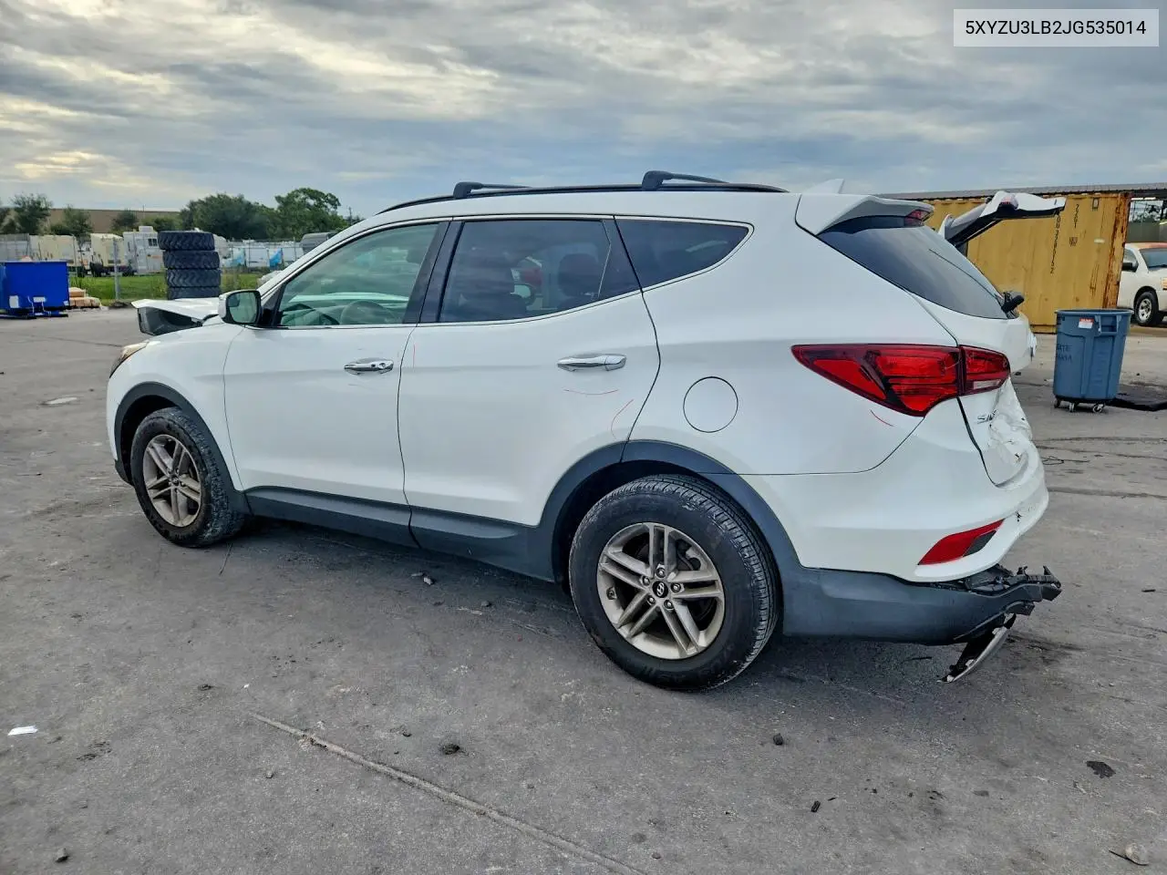 2018 HYUNDAI SANTA FE VIN 5XYZU3LB2JG535014 — фото 2