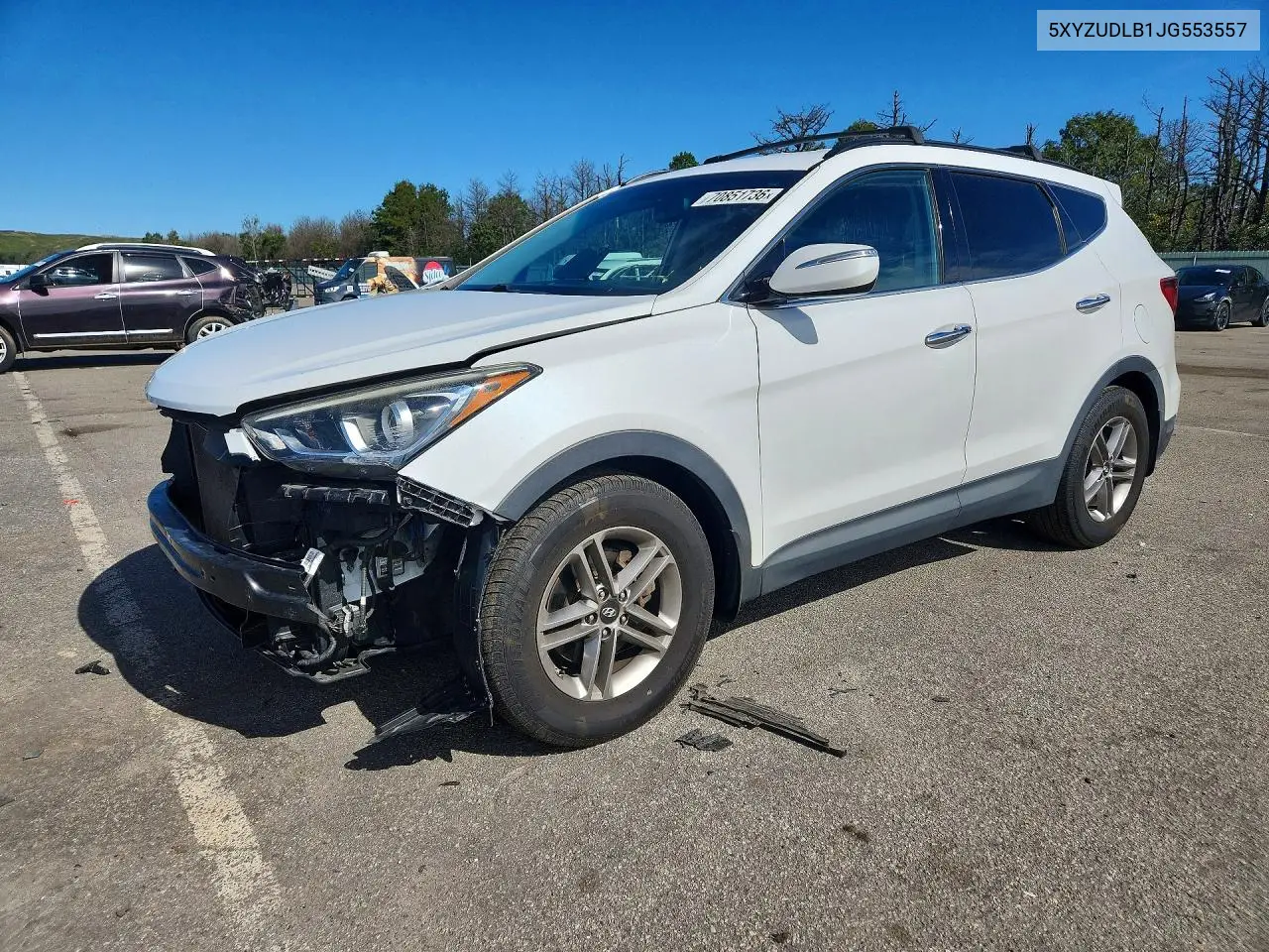 HYUNDAI SANTA FE 2018, VIN 5XYZUDLB1JG553557