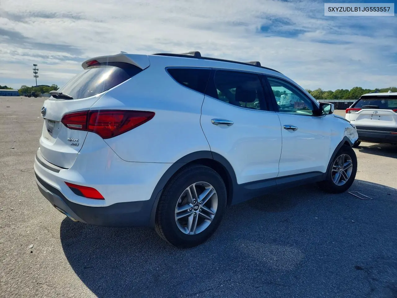 2018 HYUNDAI SANTA FE VIN 5XYZUDLB1JG553557 — фото 3