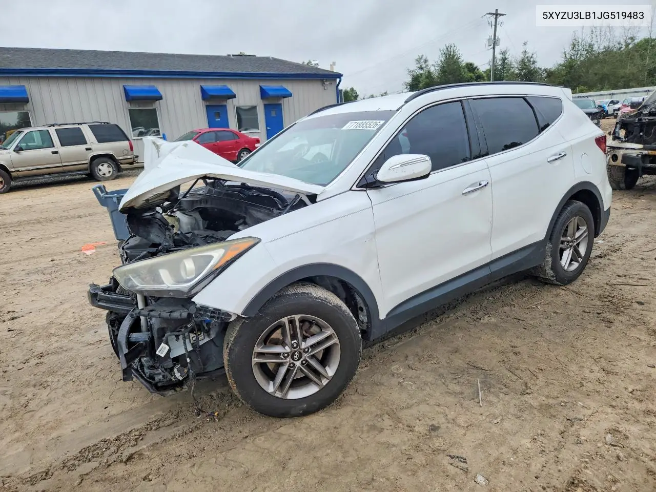 HYUNDAI SANTA FE 2018, VIN 5XYZU3LB1JG519483