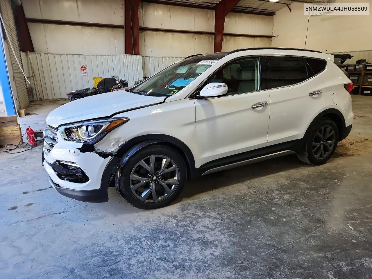 HYUNDAI SANTA FE 2018, VIN 5NMZWDLA4JH058809