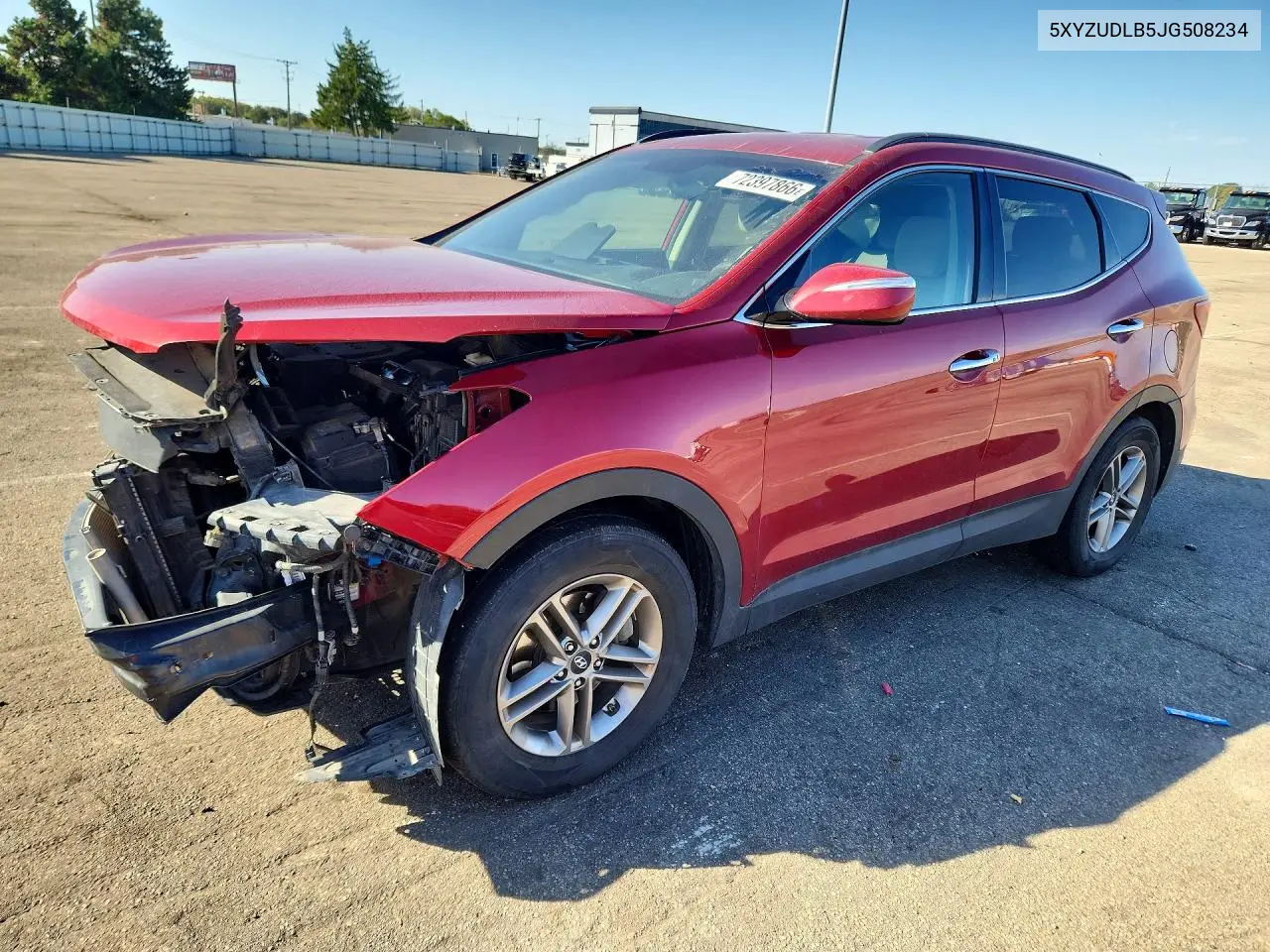 HYUNDAI SANTA FE 2018, VIN 5XYZUDLB5JG508234