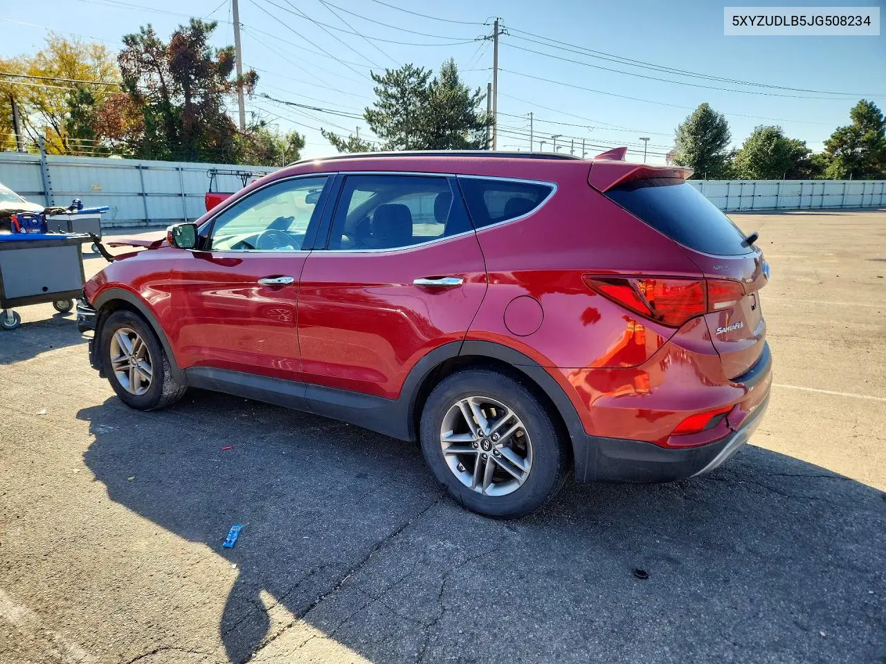 2018 HYUNDAI SANTA FE VIN 5XYZUDLB5JG508234 — фото 2