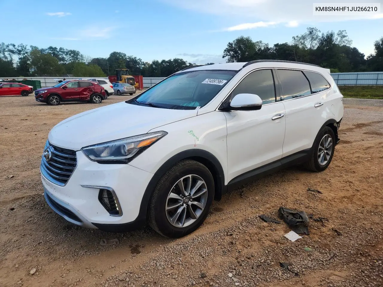 HYUNDAI SANTA FE 2018, VIN KM8SN4HF1JU266210