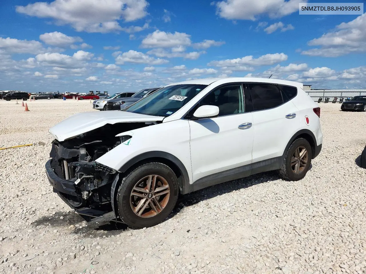 HYUNDAI SANTA FE 2018, VIN 5NMZTDLB8JH093905
