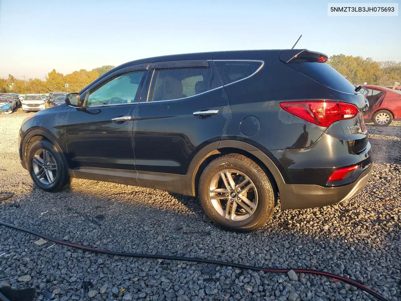 2018 HYUNDAI SANTA FE VIN 5NMZT3LB3JH075693 — фото 2