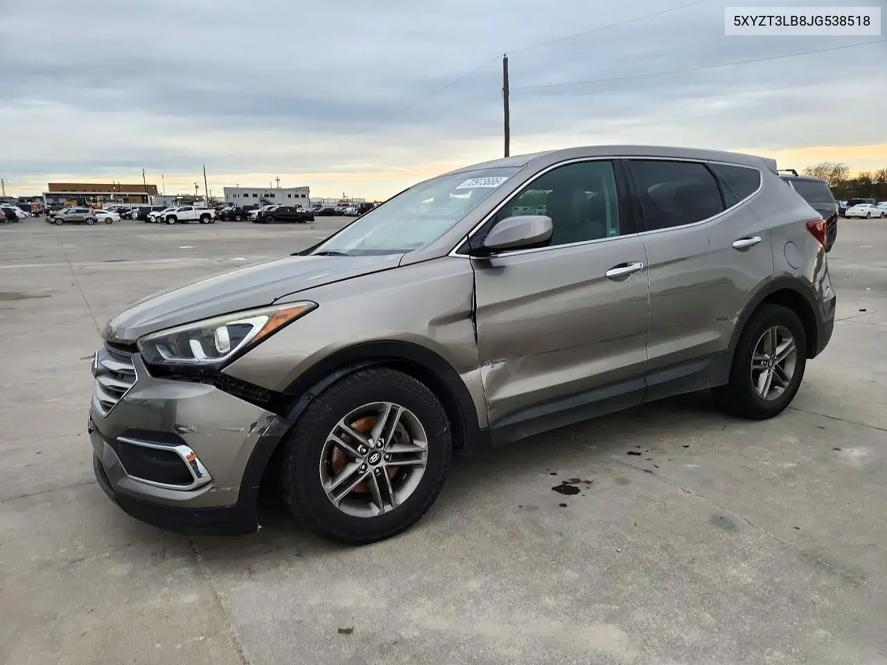 HYUNDAI SANTA FE 2018, VIN 5XYZT3LB8JG538518