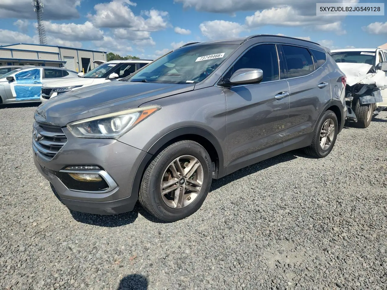 HYUNDAI SANTA FE 2018, VIN 5XYZUDLB2JG549128
