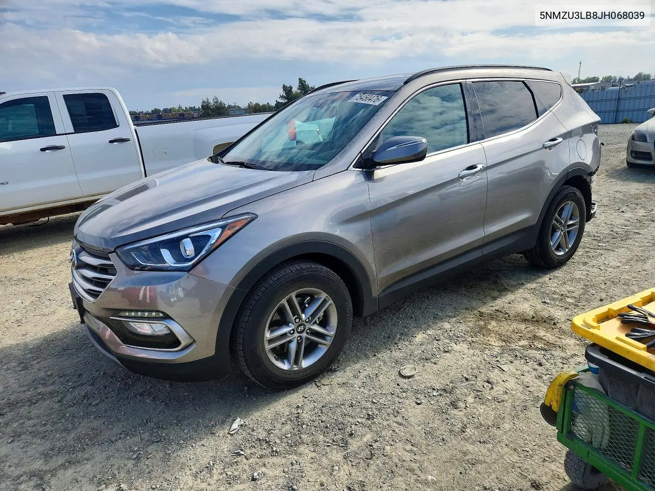 HYUNDAI SANTA FE 2018, VIN 5NMZU3LB8JH068039