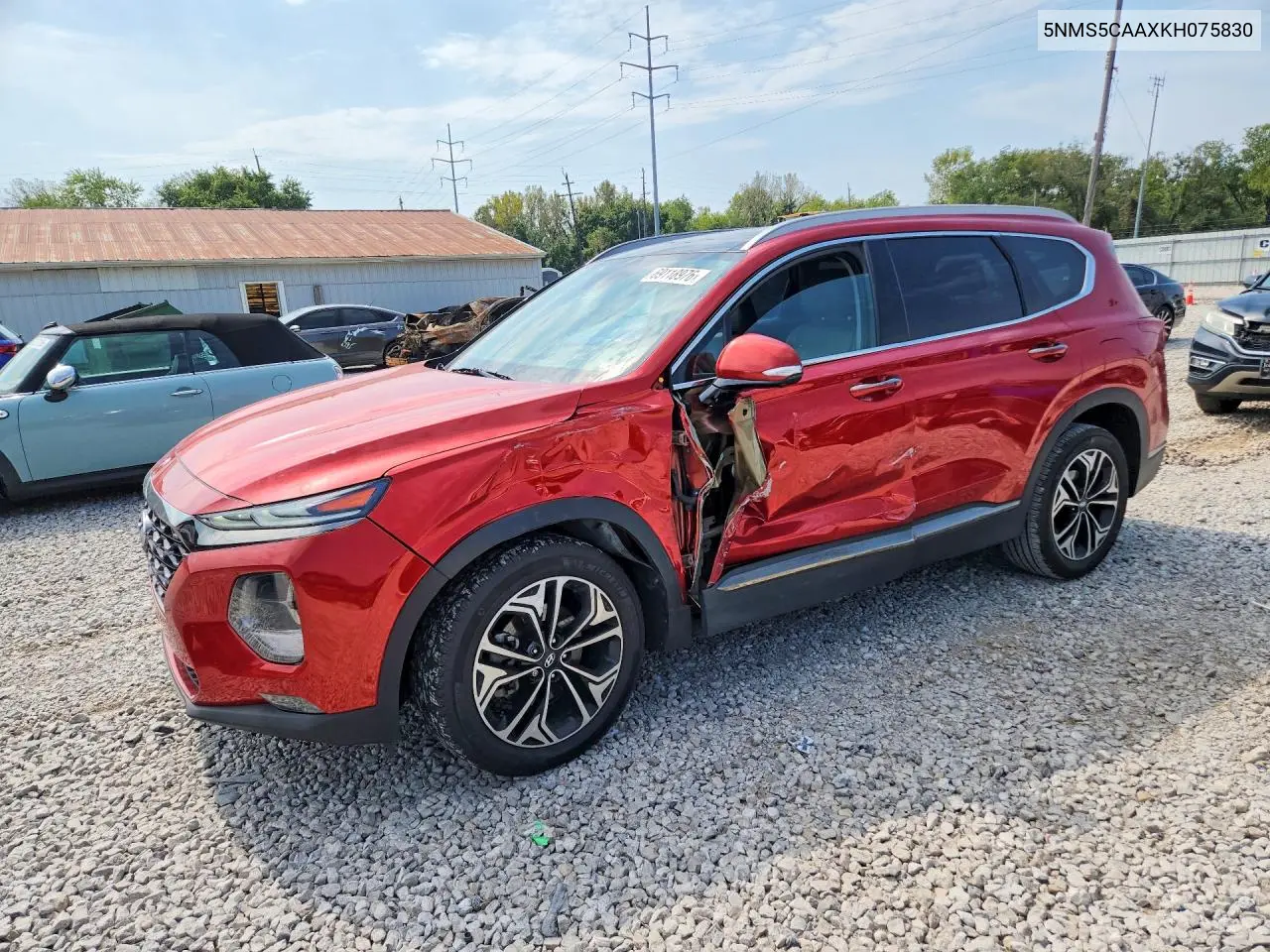 HYUNDAI SANTA FE 2019, VIN 5NMS5CAAXKH075830