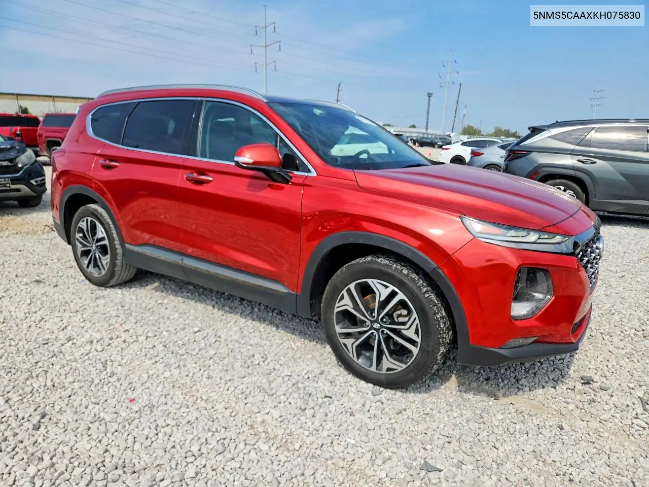 2019 HYUNDAI SANTA FE VIN 5NMS5CAAXKH075830 — фото 4