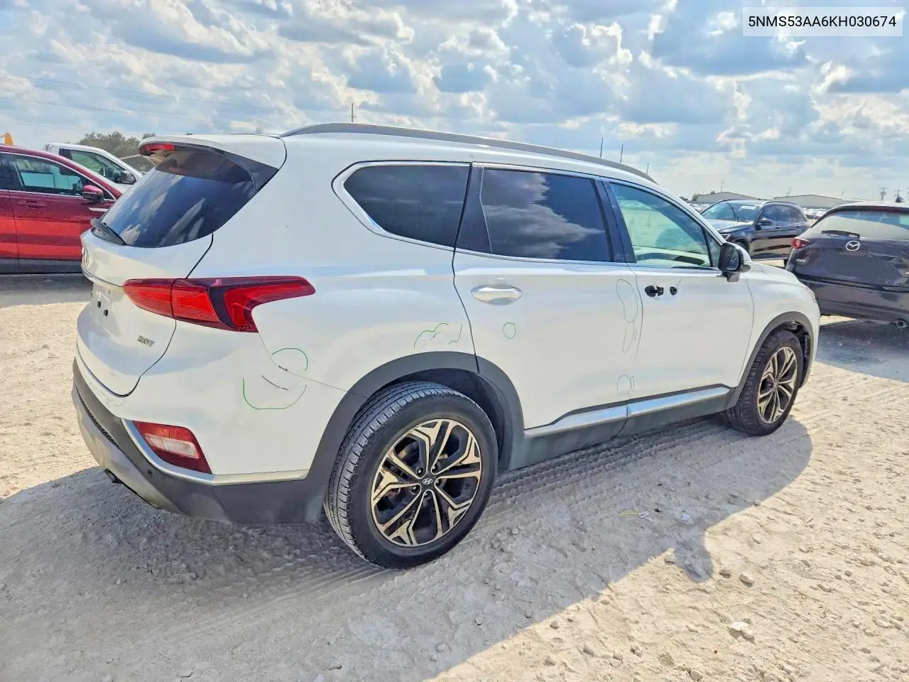 2019 HYUNDAI SANTA FE VIN 5NMS53AA6KH030674 — фото 3