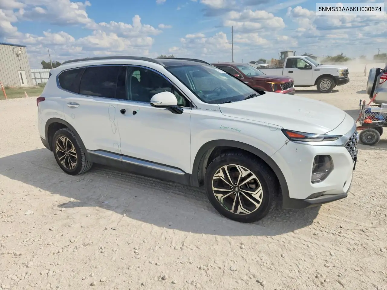 2019 HYUNDAI SANTA FE VIN 5NMS53AA6KH030674 — фото 4