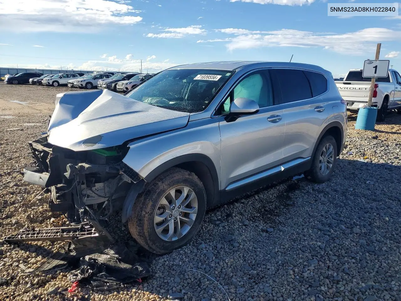 HYUNDAI SANTA FE 2019, VIN 5NMS23AD8KH022840