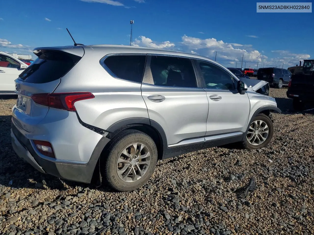 2019 HYUNDAI SANTA FE VIN 5NMS23AD8KH022840 — фото 3