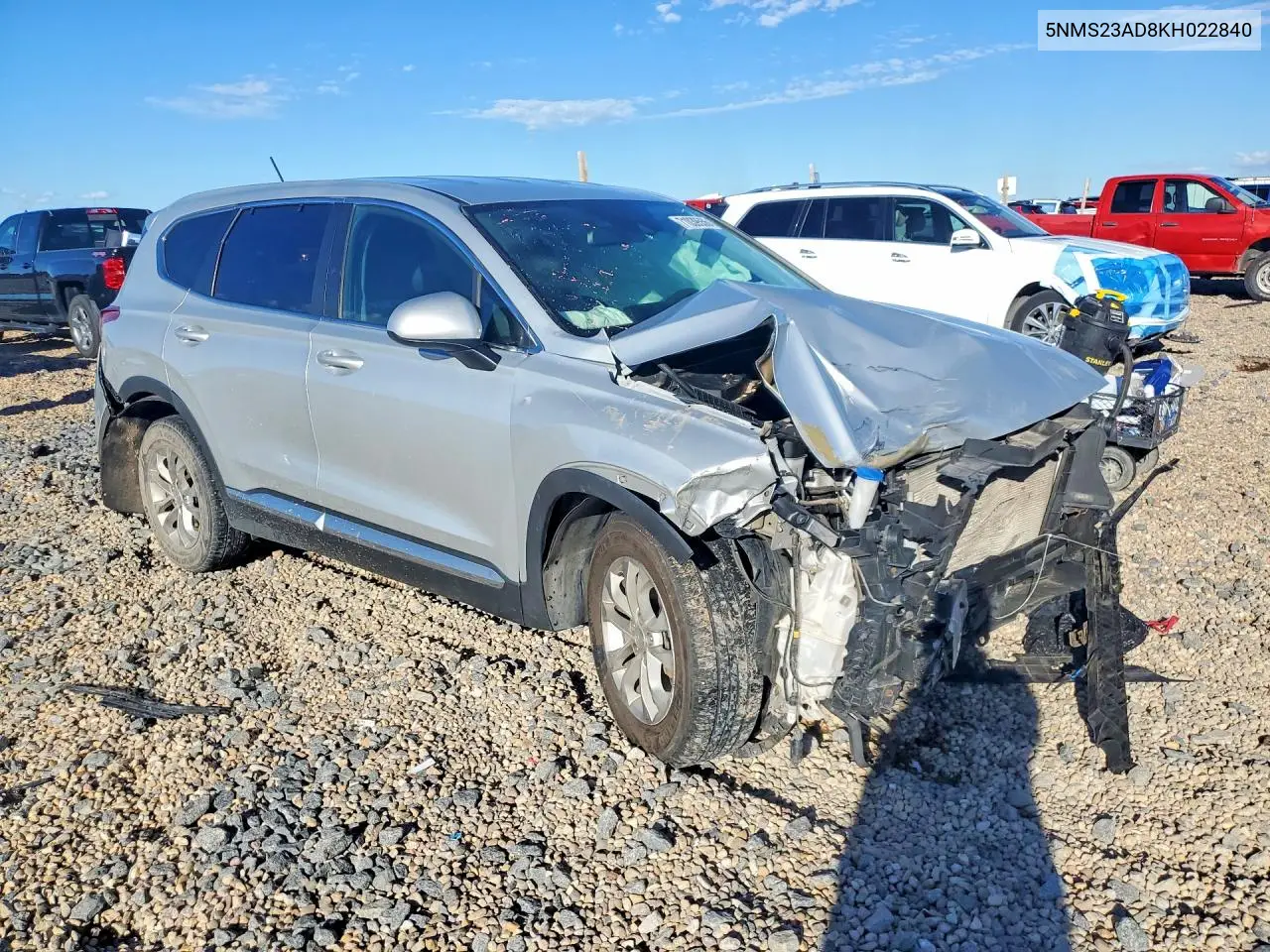 2019 HYUNDAI SANTA FE VIN 5NMS23AD8KH022840 — фото 4
