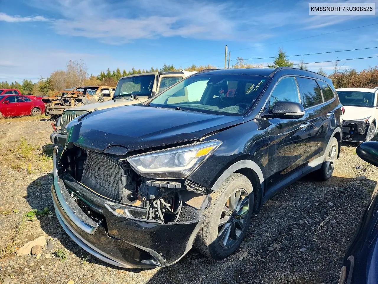 HYUNDAI SANTA FE 2019, VIN KM8SNDHF7KU308526