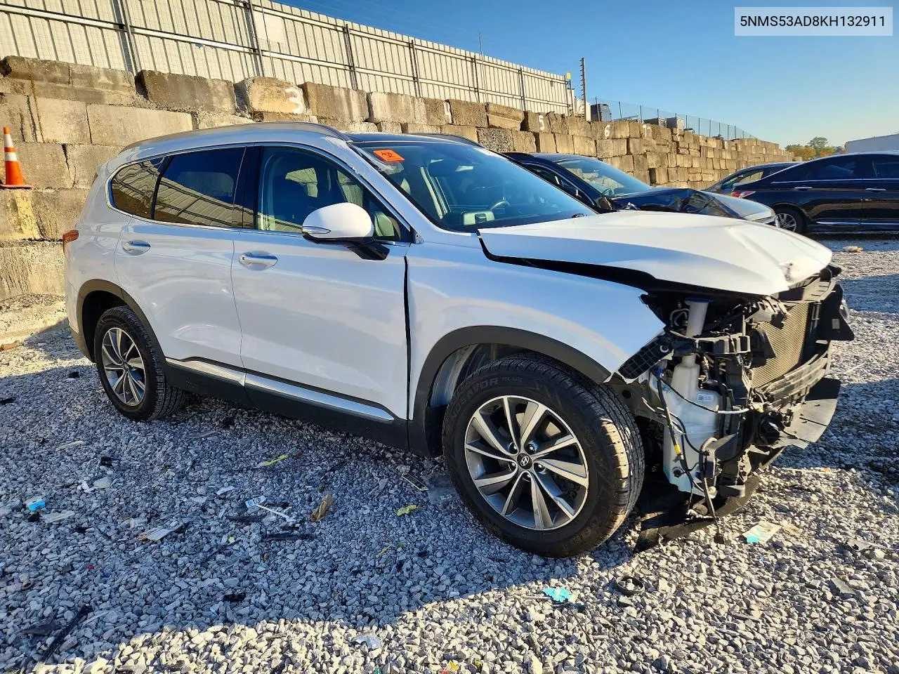 2019 HYUNDAI SANTA FE VIN 5NMS53AD8KH132911 — фото 4