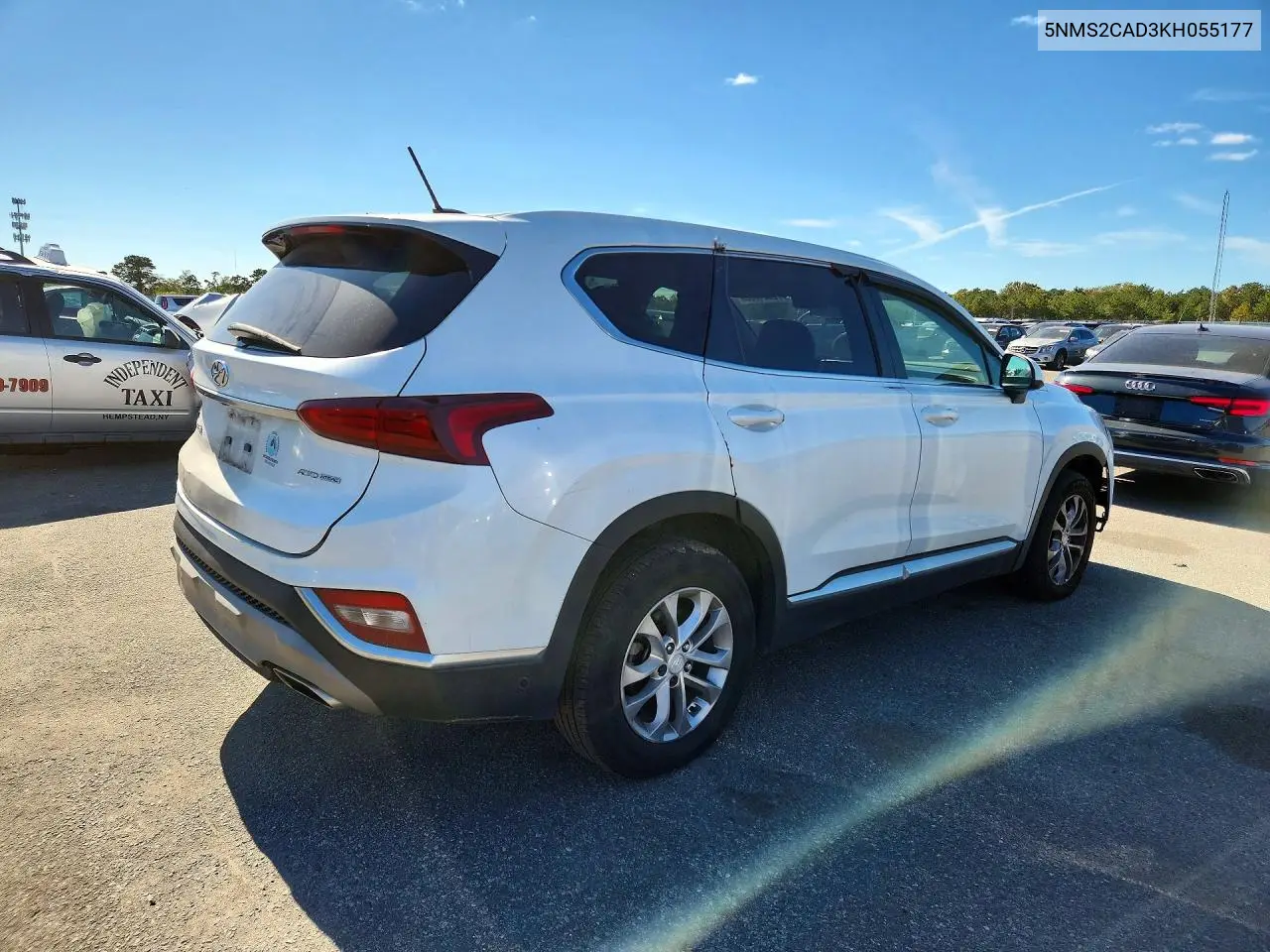 2019 HYUNDAI SANTA FE VIN 5NMS2CAD3KH055177 — фото 3